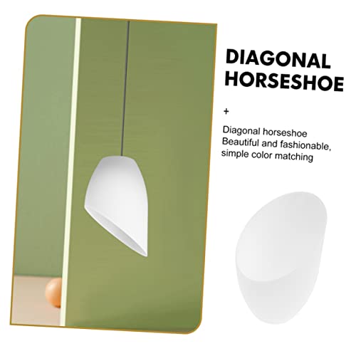 ABOOFAN 5pcs Horseshoe Lampshade Hanging Lamp Shade Black Light Bulbs Vintage Chandelier Wall Shades White Plastic Floor Replacement Unique Cover - Image 3