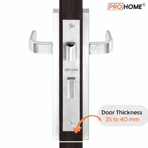 Image of PRO HOME Sentinel Mortise Main Door Lock Set with 6 Lever Mechanism, Heavy Duty MS Steel Body, Includes 2 Keys, Suitable for 25-40 mm Doors, 1 Year Warranty