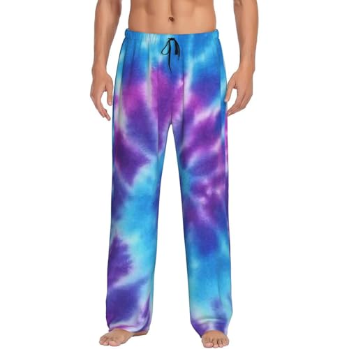 Geode Glory Tie Dye Men's Pajama Pants Drawstring Pajama Bottoms Comfy Sleepwear Lounge Pant With Pockets
