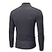 Mens Button Down Shirt Male Winter Warm High Fashion Thermal Underwear Men Basic Plain T Shirt (Dark Gray, XL)