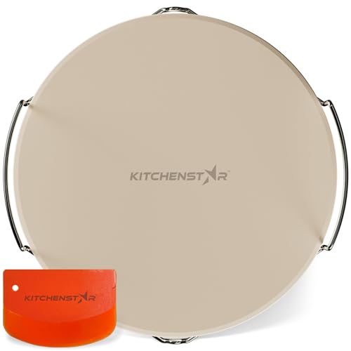 KitchenStar 12-inch Pizza Stone for Oven and BBQ Grill...