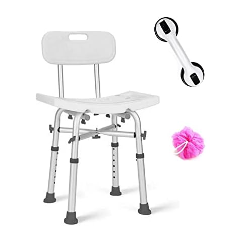 Heavy Duty Shower Chair with Back | Dr. Maya's Bath Chairs with Backrest with Extra Support… Cover