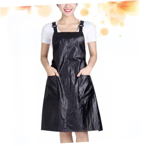 OSOLADY Apron Black Overalls Mens Overalls Waterproof Bibs Chef Bibs Hair Stylist Smocks
