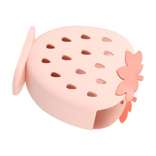 MOBUTOFU Organizador de Cubiertos para Cocina en Plástico Rosa Forma Ventilada 18x14x7cm, Cesta Colgante para Almacenamiento y Drenaje Hogar Reutilizable