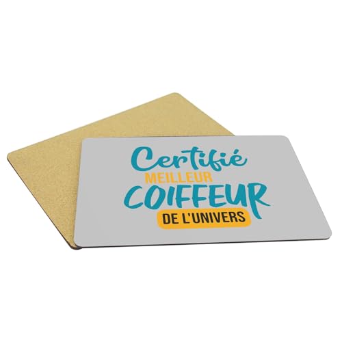 Sets de table gris en liège grand format 39.5x28.5 cm pour protection table