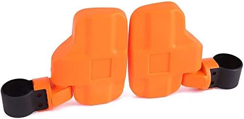 Miniatura 3 de Espejo de visión lateral UTV de 1.75 a 2 pulgadas, jaula antivuelco, de vidrio templado, compatible con Polaris Ranger RZR, Can Am Commander,