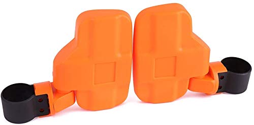 Motobiker 1Pair Utv Side View Mirror For 1.75" - 2" Roll Cage Tempered Glass Breakaway Mirrors For Polaris Ranger Rzr, Can Am Commander, Maverick X3, Gator, Teryx, Rhino Yxz And More (Orange) #TOP4