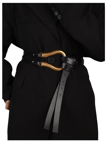 GORGLITTER Women's Renaissance Belt Wrap Belts Pirate Viking Belt with Ring