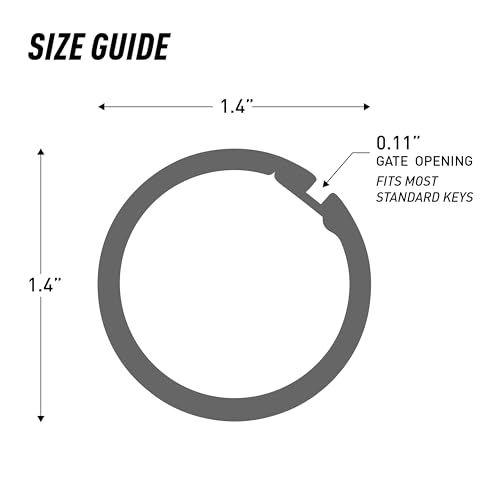 Image of Nite IZE O-Series Gated Key Ring, Stainless Steel Split Ring Alternative, 2 Pack