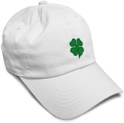 Soft Baseball Cap 4 Leaf Clover Embroidery St Patrick