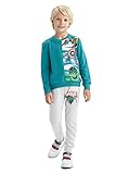 Y1228A6 DeFacto Trainingsanzug für Jungen Sweatshirt und Jogginghose Pack für Jungen Turquoise,5/6 Y
