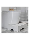 Sgabello da WC in legno massello e poggiapiedi sotto la scrivania, extra largo, ergonomico, per bagno, ufficio, casa e uso esterno