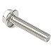 MewuDecor M8-1.25 x 25mm Flanged Hex Head Bolts Flange Hexagon Screws, Stainless Steel 18-8 (304), Plain Finish, DIN 6921, 15 PCS