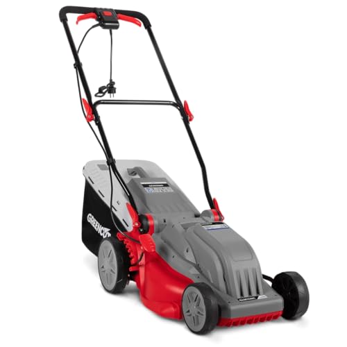 GREENCUT GLM1600C - Cortacésped eléctrico 1600W Ancho de Corte 38cm con 6 Alturas de Corte