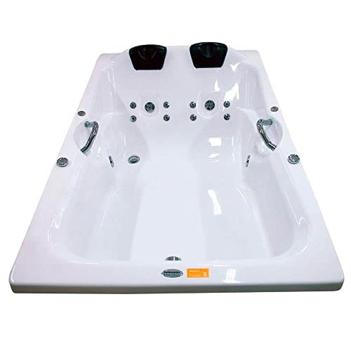 Banheira de Hidromassagem Ouro Fino Acrillic Dupla Top Line 1,80m x 1,20m x 47cm 06 Jatos