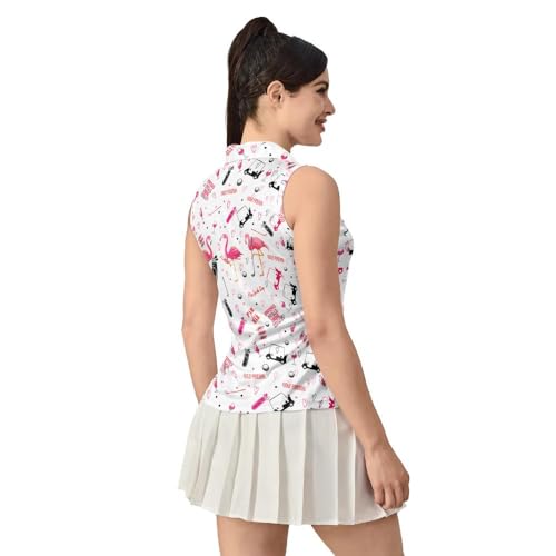 Women's Sleeveless Golf Top Golf Shirts Funny Golf Apparel Athletic Golf Moisture Wicking Sleeveless Polo Shirt2