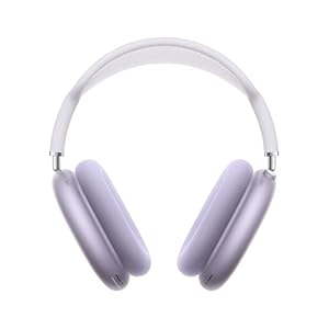 Apple AirPods Max Kabellose Kopfhörer, aktive Geräuschunterdrückung auf Pro Level, Transparenzmodus, personalisiertes 3D Audio, USB-C Ladecase, Violett