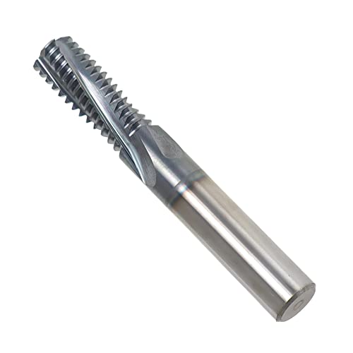 Image of kimllier 5 /8-11 Carbide Helical Flute Thread Mills 4 Flute 0.490 Inch Cutting Diameter 3-1 /2 Inch Overall Length, Carbide Thread Mill TiALN Coated