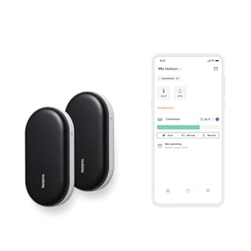 Netatmo Pack 2 Controlli intelligenti per condizionatori d'aria, Climatizzazione connessa per l’ondata di calore, Tutti i Condizionatori, Risparmio Energetico, Alexa, Google, Siri, NBU-2-NAC-EU