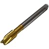 0-80 UNF P1 TiN Coated Precision Long Spiral Pointed Taps High-Speed Steel Cobalt Threading Chips from Tools for Metals Through Tapping Deep Hole