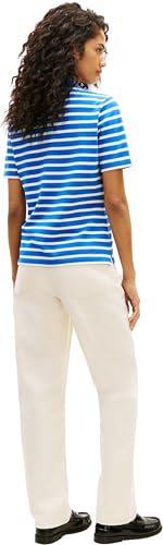 Tommy Hilfiger Damen Poloshirt Kurzarm 1985 Pique Regular Fit, Blau (Breton STP Blue Orbit/Ecru), L – Ansicht 3
