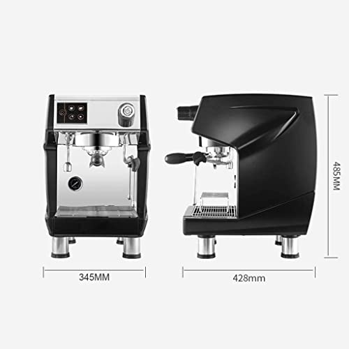 Máquina de café Espresso Comercial Semiautomático Espumador de Leche recién molida, Acero Inoxidable Cepillado (Color… - Imagen 8
