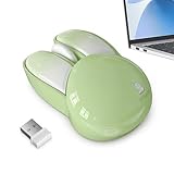 Bunny – kabellos, 2,4 g in Form eines Kaninchens, ergonomisch, Kolon in niedlicher Farbe | Tier für Mädchen, Kinder, Studenten, Jugendliche, tragbares Zubehör, leichtes PC