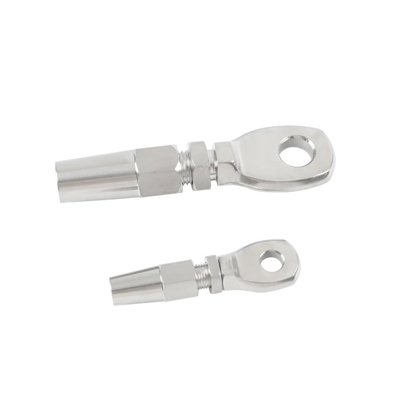 Morsetti Per Fune Hardware di tensione terminale Swageless Eye for ringhiera for cavi da 2 pezzi for for cavo metallico 6 mm