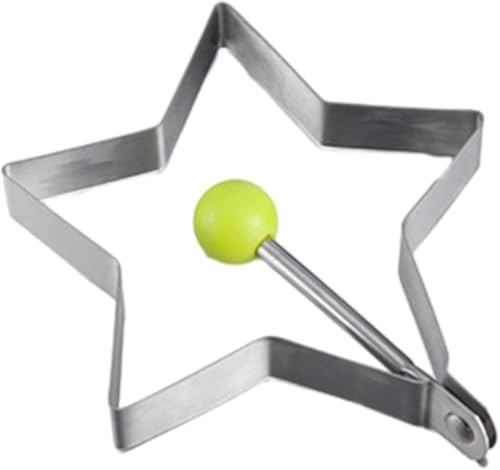 Star Egg Mold Shaper - Non Stick Pancake Deep Egg, Stainless Steel Frying Egg Rings, Mould Cookies Maker Baking Shaper Kitchen Gadget, Egg Patty Maker Rings For Sandwich Fritters Crumpets