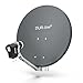 Produktbild DUR-line 2 Teilnehmer Set - Qualitäts-Alu-Satelliten-Komplettanlage - Select 60cm/65cm Spiegel/Schüssel Anthrazit + Twin LNB - für 2 Receiver/TV [Neuste Technik, DVB-S2, 4K, 3D]