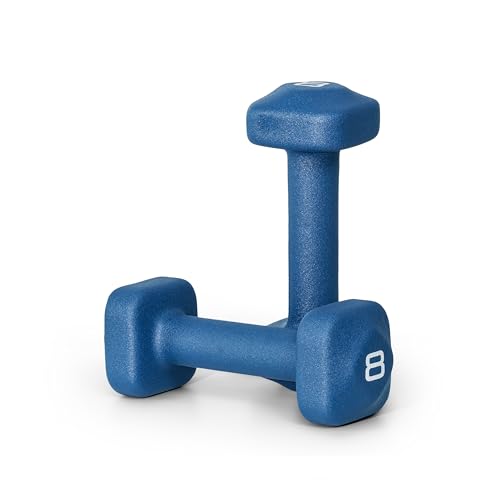 Tone Fitness Neoprene Dumbbell Weight Pairs with Anti-Roll Square Head | Multiple Options