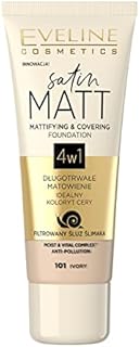 Eveline Cosmetics Satin Matt Matująco Satin Matt Matująco-kryjący podkład do twarzy, 30 ml, nr 101 Ivory