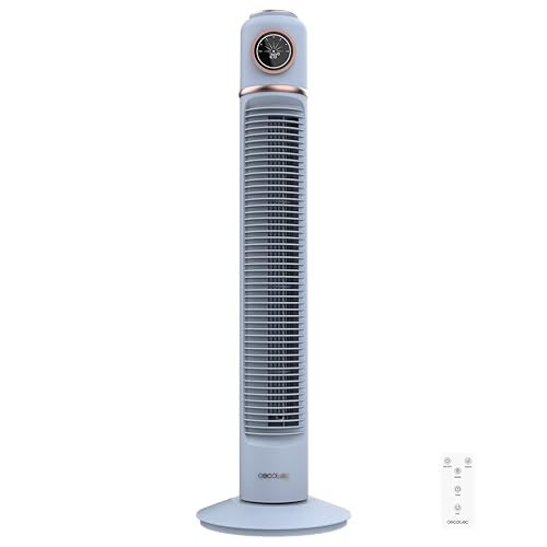 Cecotec - Ventilatore a torre EnergySilence 1090 Skyline Retro Smart Blue da 81 cm, 40 W, display...