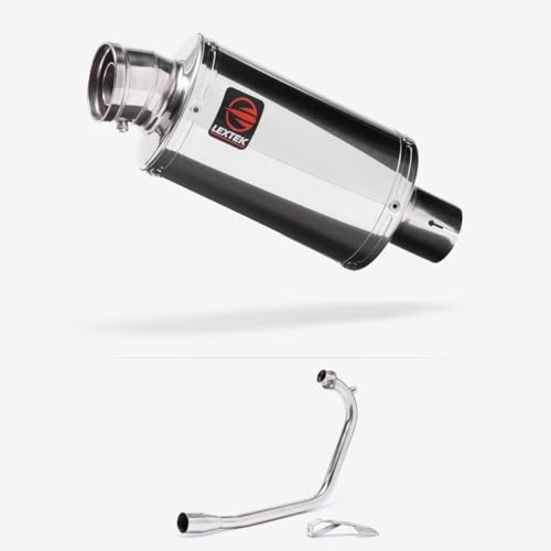 Lextek Stainless Steel Polished OP4 200mm Exhaust System compatible with Lexmoto ZSB 125