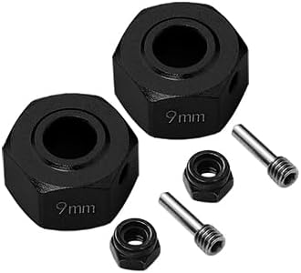 Adaptadores hexagonales de rueda de aluminio de 0.354 in para Arrma 1:10 GRANITE/BIG ROCK 3S / BIG ROCK V3 3S / VORTEKS 3S / 1:8 VENDETTA 3S - 1Pr