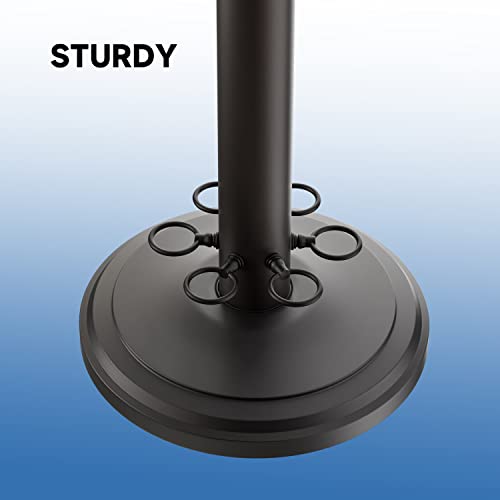 GSE Games & Sports Expert Stand-Style Metal Billiard Pool Cue Rack Only, Holds 6 Pool Sticks, Floor Stand Billiard Cue Rack (Matte Black) - Thumbnail 3