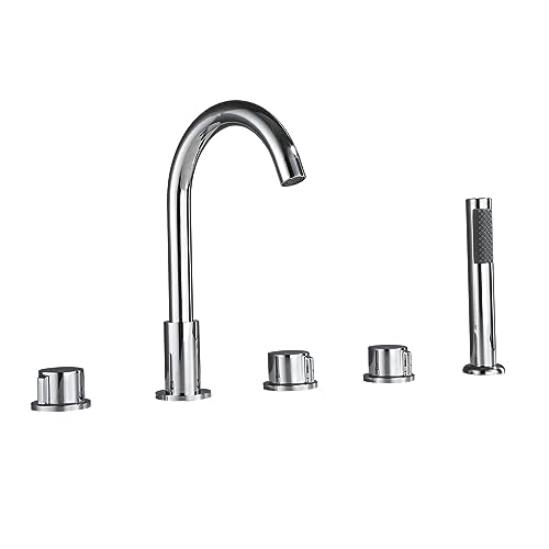 Robinet de remplissage de salle de bain Den avec kit douchette et mitigeur mécanique double commande