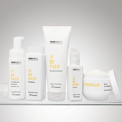 FRAMESI Morphosis Repair Plumping Hair Mousse 5.1 fl oz, Weightless Leave In Conditioner