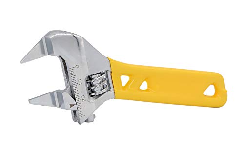 Image of Extra Slim Jaw 4-Inch /5-Inch Adjustable Wrench, Black, Metal