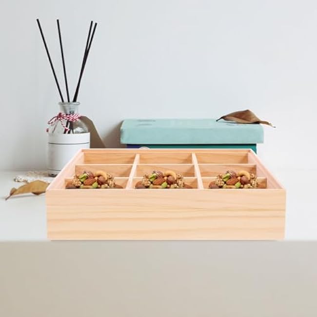 Snack Serving Case Divided Compartment Storage Box for Dried Fruits Snacks and More Versatile Organizer for Home Office and Outdoor Use Compartments