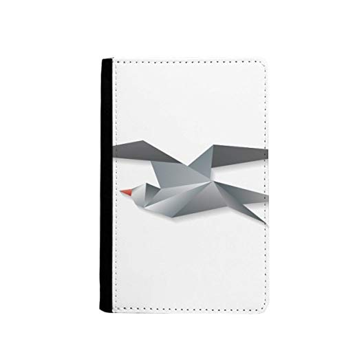 Porte-passeport corbeau origami abstrait pour organiser vos documents à l'aéroport
