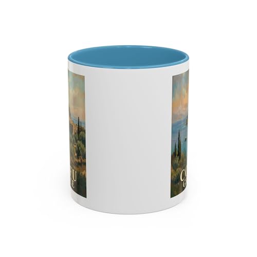 Tazón de cerámica con diseño Corfu Grecia 11oz miniatura 4