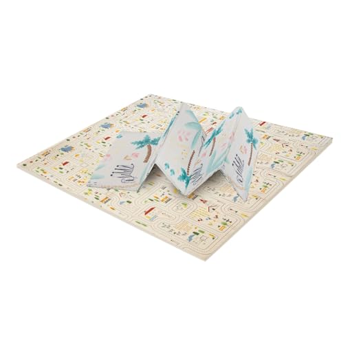 Tapis de jeu pliant 200 x 180cm pour isoler bébé du sol froid et des chocs