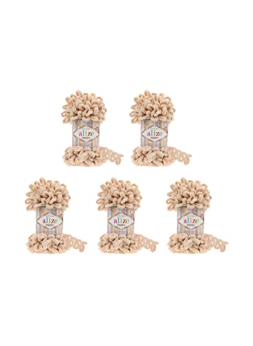 Alize Puffy Blanket Yarn Lot of 5skn 500gr 45mtr 100% Microp...