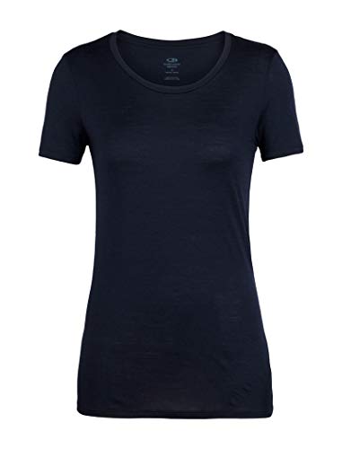 Icebreaker Merino Women's Tech Lite Short Sleeve Low Crewe Tee, X-Small, Midnight Navy
