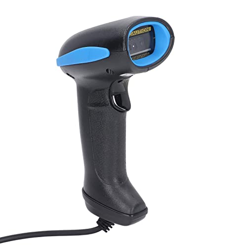 Escáner de código de Barras 1D 2D con Cable, Pistola de escáner de código de Barras portátil con Cable USB para supermercado, Biblioteca, Tienda minorista, Farmacia Cover