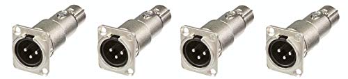 4 Neutrik Na3Mdf 3 Pin Mic Xlr Male To Female Adapter Feed/Pass Thru Converter #TOP1