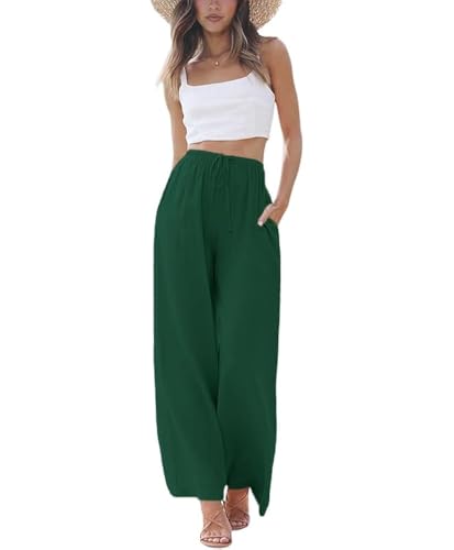 PURPEARL womens Linen Pants Casual Pants