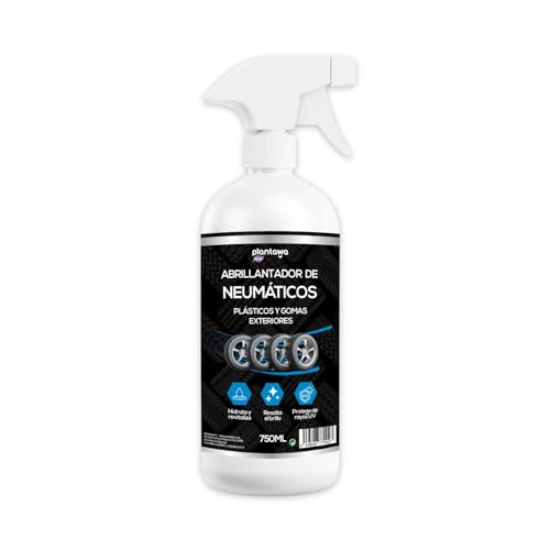 PLANTAWA Abrillantador de Neumáticos 750ml | Recuperador de Plásticos y Gomas Coche | Hidratador y Restaurador de Plásticos | Brillo y Protección Duradera para Coche y Moto
