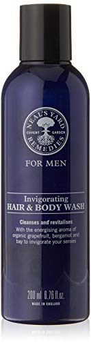 Neal's Yard Remedies | Invigorating Hair & Body Wash | Gifts for Men | Certified Organic Bergamot & Grapefruit Fragrance | Revitalises The Mind | 200ml